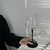 复古勃艮第黑领结红酒杯红杆高脚杯欧式创意水晶玻璃葡萄酒杯家用