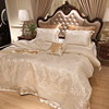 欧式纯白色四件套1.8m酒店全棉提花，床上用品六件套刺绣床盖床笠4