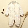 婴儿衣服连体衣新生儿棉衣秋冬季加厚0保暖3个月男女宝宝夹棉哈衣