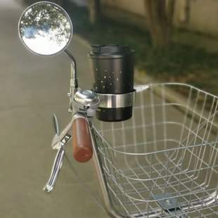 尚毅自行单车电动电瓶车复古电镀全视角后视镜反光镜倒车镜送夹环