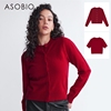 asobio美利奴羊毛针织红色长袖，开衫短袖毛衣，套装829830