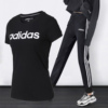 阿迪达斯运动套装，女2020夏季女装，休闲服运动短袖修身长裤