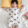儿童睡衣连体夏季男童短袖睡袍，宝宝薄款女童卡通，睡裙防踢被竹纤维