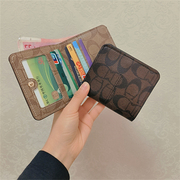 复古超薄钱包女式短款对折搭扣，多卡位钱夹高端精致小众设计高级感