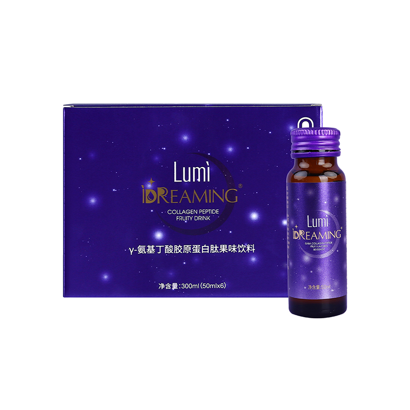 Lumi γ-氨基丁酸胶原蛋白肽果味饮料50ml*6瓶