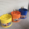儿童卡通工业风洗手盆幼儿园洗手池，台卫生间彩色一体落地式立柱盆