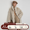 designerplus麂皮毛绒羊羔毛外套(毛，外套)女冬季加厚中长款皮毛一体大衣
