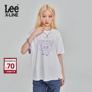 Lee舒适男友版小熊图案印花圆领多色女款短袖T恤潮流LWT0055184LE
