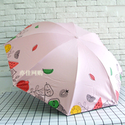 天堂伞遮阳伞2024黑胶防紫外线，晴雨伞女士卡通，伞三折叠伞