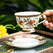 法式咖啡杯子高档精致陶瓷，咖啡杯碟套装家用下午茶餐具情侣马克杯