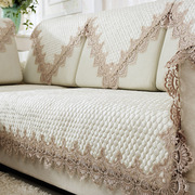 简约现代布艺沙发垫 四季通用欧式蕾丝全盖沙发垫防滑坐垫套装
