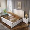 美式实木床现代简约1.8米双人大床北欧风1.5单人床主卧高箱储物床