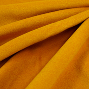 限量细腻姜黄色(姜黄色)顺毛羊毛毛呢羊绒布料，秋冬大衣外套服装手工面料