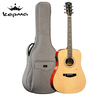 卡马F1-电箱吉它原木色卡马单板英寸KEPMA41民谣吉他指弹