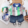 男童韩版短袖套装夏装男宝宝洋气休闲小儿童0一1-2-3岁衣服潮