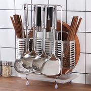 不锈钢架置物架厨房多功能一体家用铲勺筷子笼砧板，菜具收纳架
