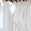 270克重磅长袖t恤男女，纯色打底衫，白色纯棉宽松圆领百搭秋季体恤