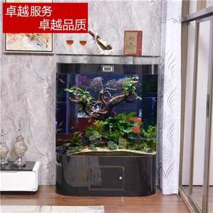 高端别墅客厅鱼缸水族箱中型1.2米客厅鱼缸家用11免换水生态奢华
