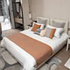 现代简约样板间四件套软装搭配床品轻奢风，床上用品星级酒店多套件