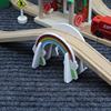彩虹桥木质轨道车玩具车轨道拓展散装配件积木玩具木制拼装儿童3