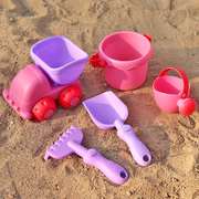 儿童沙滩玩具套装水桶宝宝挖沙工具铲子挖土洗澡戏水软胶水壶沙池