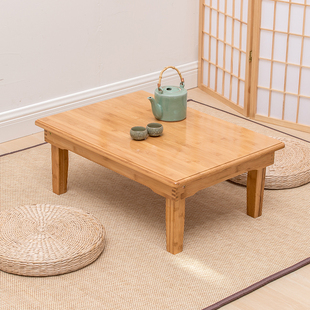 楠竹折叠炕桌家用吃饭小桌，子实木质正方形榻榻米，地桌餐桌茶几炕几
