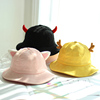 日系清新软妹学生帽子女，甜美可爱耳朵，角亲子儿童渔夫帽灯心绒盆帽