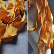 欧美肌理金黄麦穗飘带花边 设计师造型创意辅料材料 制作手工面料