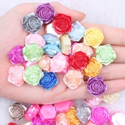 玫瑰花单面珍珠贴饰18mm10颗多色可选DIY手机美容服饰配件散珠子