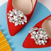 经典多款可选别致水晶珍珠花朵鞋夹婚鞋配饰装饰鞋扣可拆卸鞋配件