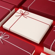 酒红色礼盒空盒简约创意围巾包装盒睡衣家居服礼物盒新年商务礼盒