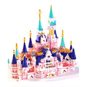 斯纳恩儿童玩具积木迪士尼公主城堡拼装小颗粒模型男女孩生日礼物