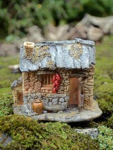创意迷你小房子摆件微景观中式建筑树脂盆景家居装饰品送生日礼物