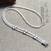 白玛瑙水晶项链泰国蝴蝶佛牌民族风毛衣挂链可定制其他款式