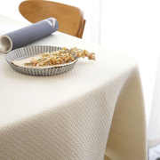 深蓝色桌布布艺欧式长方形u北欧棉麻风现代简约台布茶几餐桌圆形