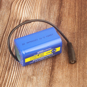 钓鱼头灯电池3.7V锂电池组18650可充电DC头充电器4.2V四节大容量