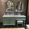 欧式浴室柜橡木梳妆台实木洗漱台洗手脸盆，柜组合美式化妆台连体柜