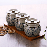 景德镇陶瓷仿古日式调味罐创意厨房调味瓶盐糖罐辣椒罐储物猪油罐