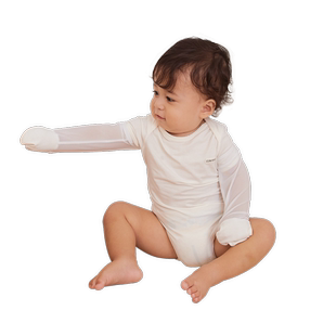 婴儿防抓脸神器新生儿手套清涼网纱背心手臂套防抓衣宝宝袖套