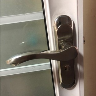 卫生间门锁具洗手间配件，无不锈钢钥匙，厕所铝合金斜面凹面弧面门锁