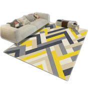 几何图案北欧沙发地毯客厅简约现代茶几毯卧室床边地垫定制可机洗