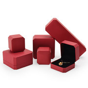 红色八角首饰盒黄金龙凤手镯，手链盒子珠宝盒黄金，对戒指项链包装盒