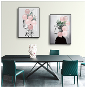 现代艺术装饰画餐厅客厅走廊墙画壁画，环保有框晶瓷，油画布简装挂画