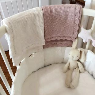 小被子纯棉儿童加厚盖针织空调小毯子可爱新出生秋冬午睡宝宝婴儿