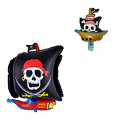 海贼王气球儿童生日派对加勒比海盗船装饰气球主题路飞铝膜球布