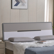 床头板简约现代板式双人床头，1.5米1.8米2.0米白色烤漆床靠背定制