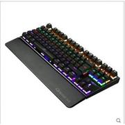 优想k28机械键盘87键青轴，发光游戏键盘全键无冲cllol网吧