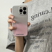 ANNACASE简约设计晕染浅粉色适用苹果15promax手机壳iphone14磨砂12pro11全包xs/xr软13promax防摔保护套