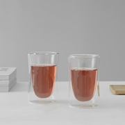 丹麦viva双层玻璃茶杯水杯，咖啡杯耐热透明隔热防烫杯小细腰设计