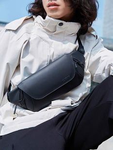金圣斯男士胸包斜挎包潮牌胸前时尚运动挎包机能风腰包单休闲包包